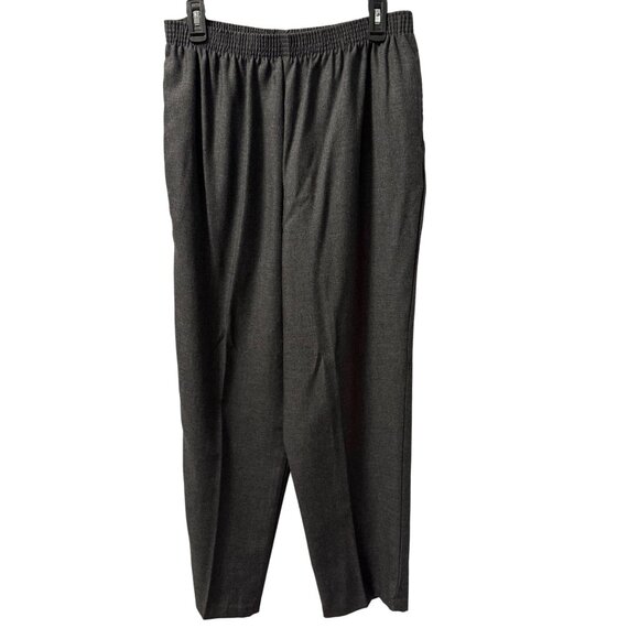 BonWorth Womens Dark Gray Elastic Waist Pull-On Pants Sz PL pants. NWT - Picture 2 of 12